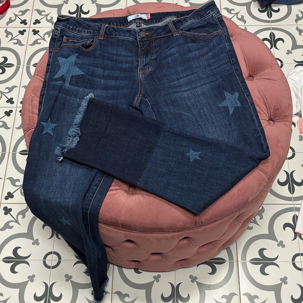 CAbi Blue Star Straight Leg Jeans